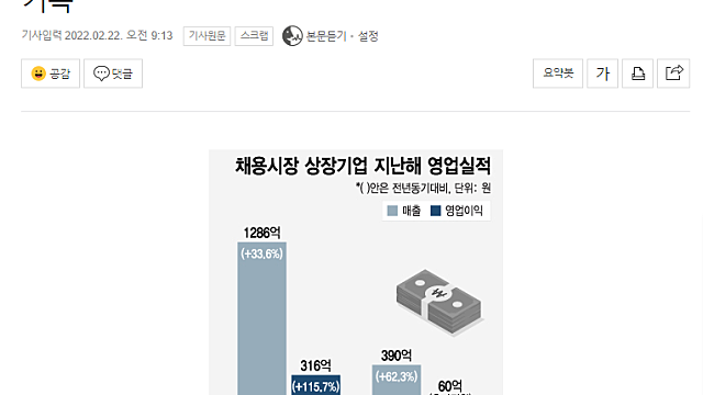 앱으로 취직하는 시대 (사람인에이치알, 원티드랩)