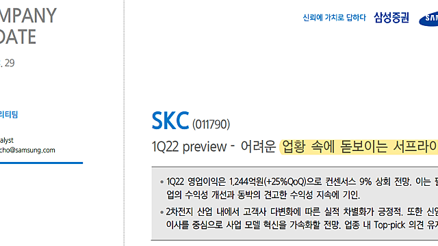 2022. 4월에 보여줄 SKC 비전