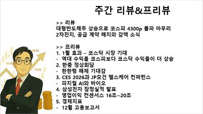 01/5~01/09 주간 리뷰&프리뷰