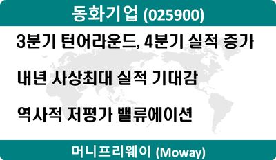 실적만 보면 매수 안 할 이유가 없는 동화기업!