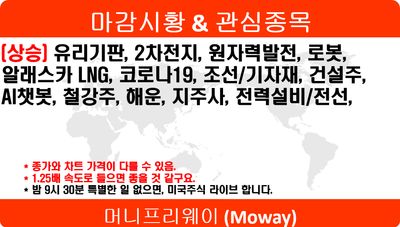 25/05/26 [한국] 마감 및 관심주