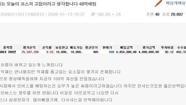 곱버스 48억좌 어떻게 지내시나요