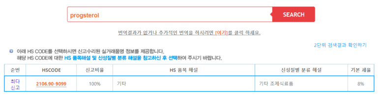[케어젠] HS Code : 2106.90-9099(Progsterol) 12월 수출단가 급등 | 오렌지보드 팜
