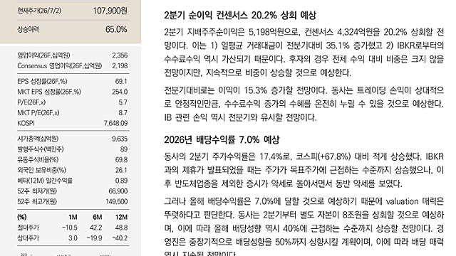 [기업Study] 삼성증권 (26.07.03 By 미래에셋증권)