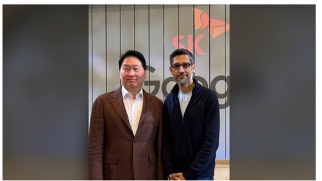 SK, 최태원 美빅테크와 ‘줄미팅’ 이례적 공개… 삼성 HBM4 발표 직후 왜 알렸나