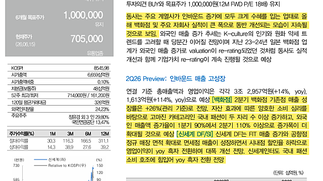 [기업Study]신세계, 롯데쇼핑, 현대백화점 (26.06.17 By 대신증권)
