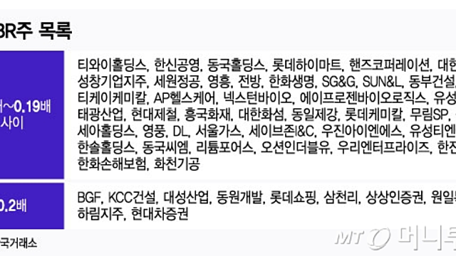 PBR 0.1 기업 정리한다는데…청산 가치보다 낮은 기업 어디?