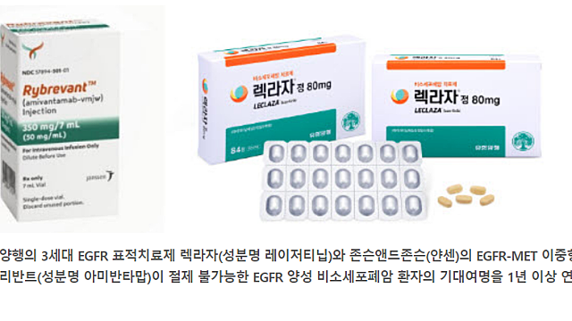 렉라자+리브리반트, 타그리소 단독대비 전체생존기간 1년 이상 연장