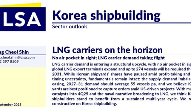 LNG carriers on the horizon (Korea shipbuilding)