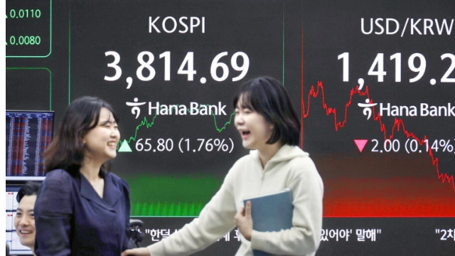 [포토] "4천피 보인다"…거침없는 코스피 3800도 돌파