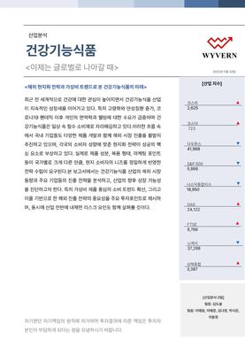 KMU WYVERN_건강기능식품_산업분석