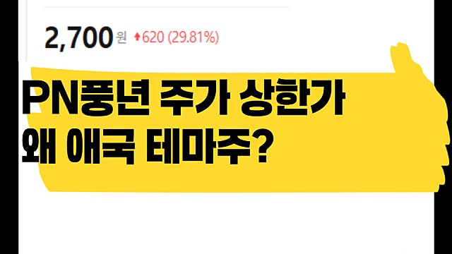 PN풍년 주가 상한가 이유, 왜 애국 테마주?
