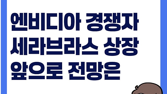 엔비디아 대항마, 세레브라스 CBRS 상장 경쟁력은