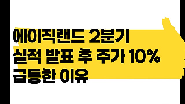 TSMC 파트너 에이직랜드 2분기 실적 발표 후 주가 10% 급등 이유