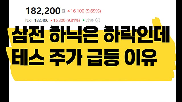 삼전, 하닉은 떨어지는데 테스 주가 급등 이유