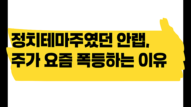"하루 쉬고 또 급등" 안랩 주가가 계속 오르는 이유, 정치테마주였던 과거와 뭐가 다를까