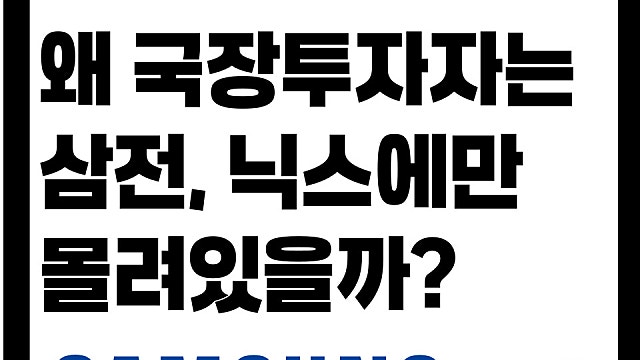 왜 국장투자자는 삼성전자, SK하이닉스에 몰려있을까?