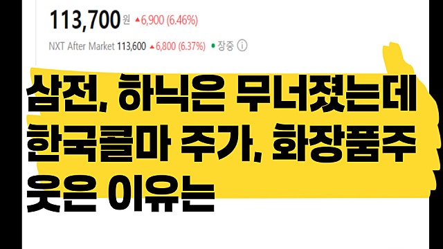 반도체는 급락했는데 화장품주 한국콜마 주가는 왜 급등했을까