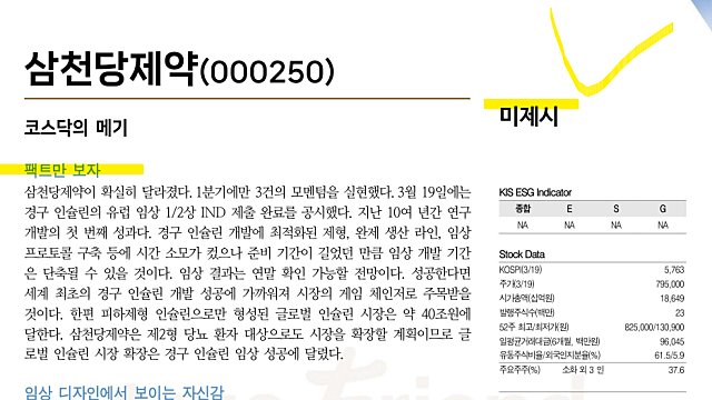 위해주 연구위원의 삼천당제약 리포트를 공부해보고