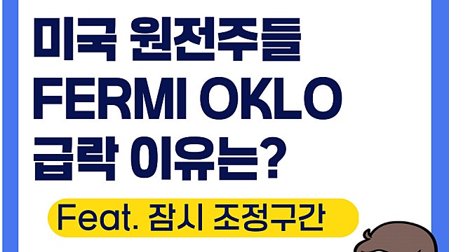 미국 원전주 FERMI OKLO 급락 이유는, 페르미아메리카