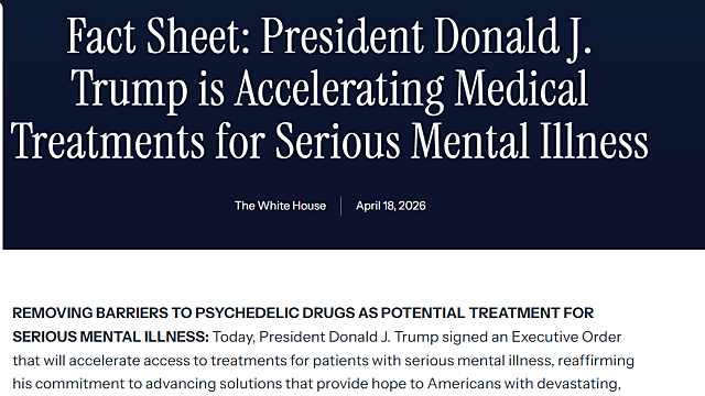 트럼프, 사이키델릭 이보가인 치료제 접근 가속화 행정명령(Ft.퇴역군인)