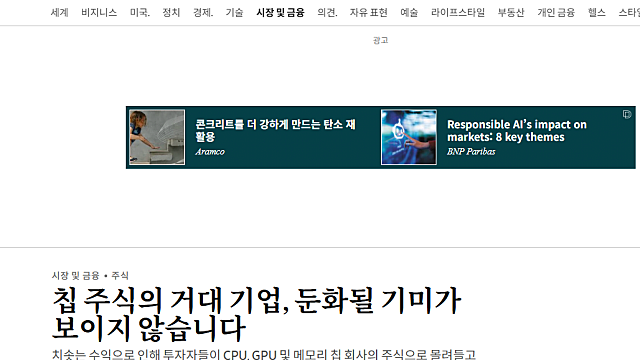 월스트리트 저널 반도체 랠리, 닷컴버블과 다른 점과 같은 점(Ft. 하이닉스, 삼전)