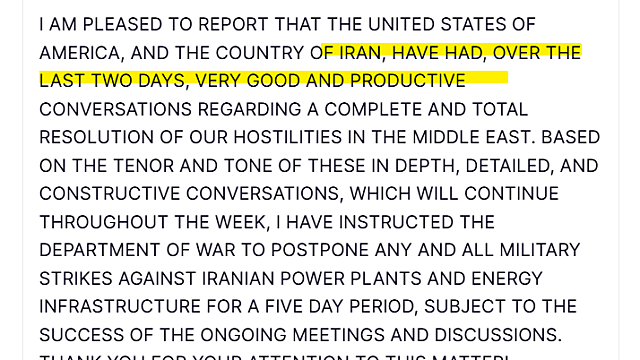 트럼프 5일간 발전소, 에너지 인프라 공격 중단 발표, 코스피 야간선물 급등