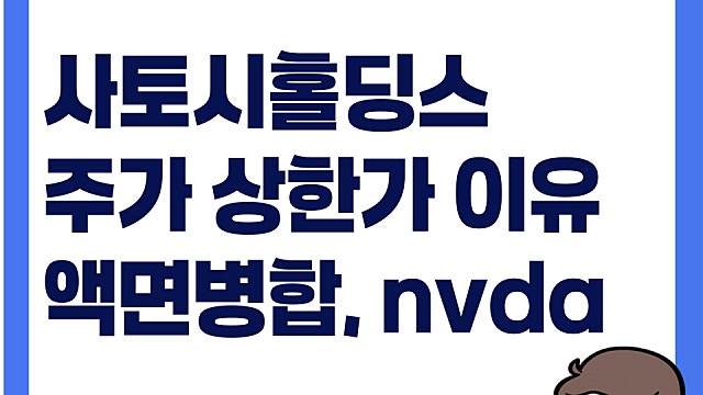 사토시홀딩스 주가 상한가 이유(Ft. 액면병합, 엔비디아)