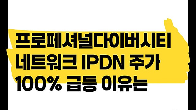 프로페셔널 다이버시티 네트워크 IPDN 주가 100% 급등 이유(Ft. 엔비디아)
