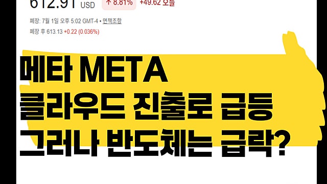 메타 META 클라우드 사업 진출로 급등, 마이크론 반도체는 급락 왜?
