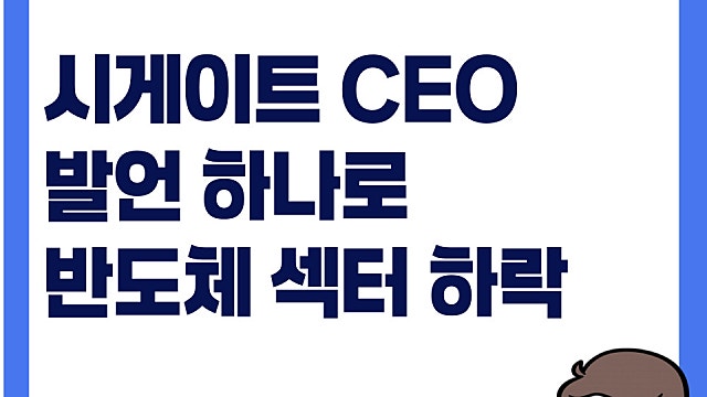 씨게이트 CEO 발언 하나로, 반도체 섹터 주가 하락 이유는?