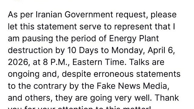 트럼프 이란 에너지시설 타격 10일 유예 선언