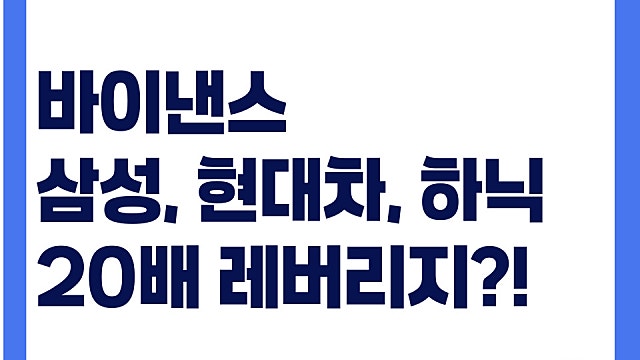 바이낸스 삼성, 현대차, 하이닉스 20배 레버리지 출시?
