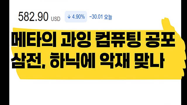 메타의 컴퓨터 과잉 공포, 메모리 삼전, 하닉엔 과연 악재 맞을까