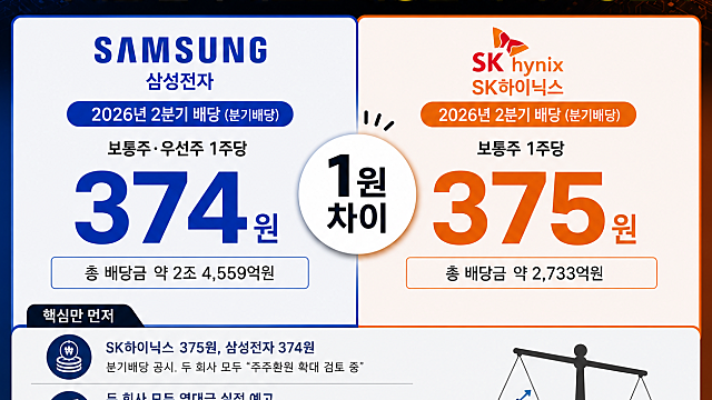 SK하이닉스 375원 삼성전자 374원 배당금 지급하고도 논란인 이유