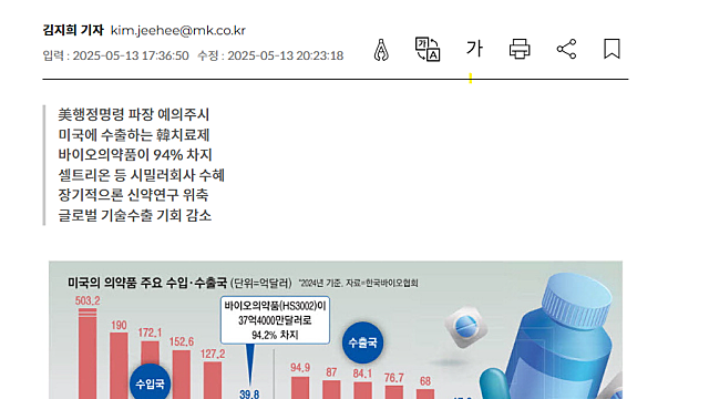 알테오젠 트럼프 약가 인하 피해 없나