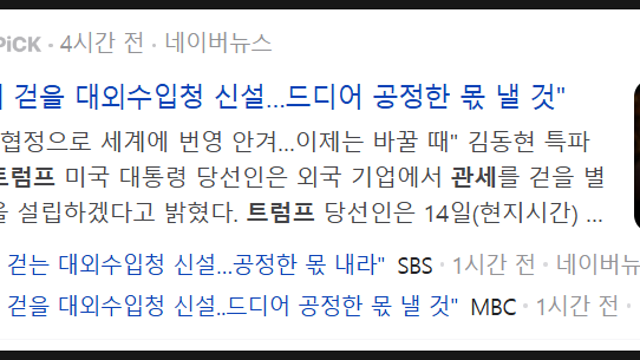 트럼프 관세 부과, 피해 혹은 기회?