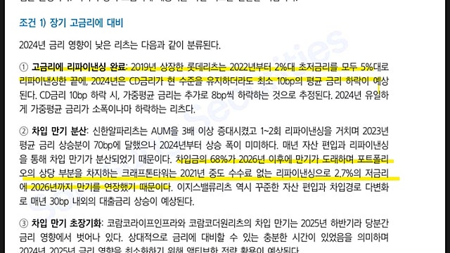 삼성증권 리츠 리포트 요약 2편 , 2024년 전망(231205)