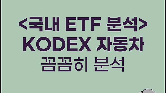 IRP ETF KODEX 자동차 분석