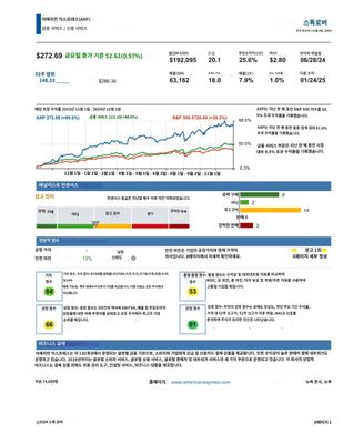Stock Rover) 아메리칸 익스프레스 리포트 번역본