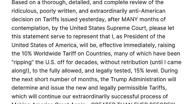 상호관세 위헌판결에 대한 트럼프의 대응은? A/S (feat 15%)