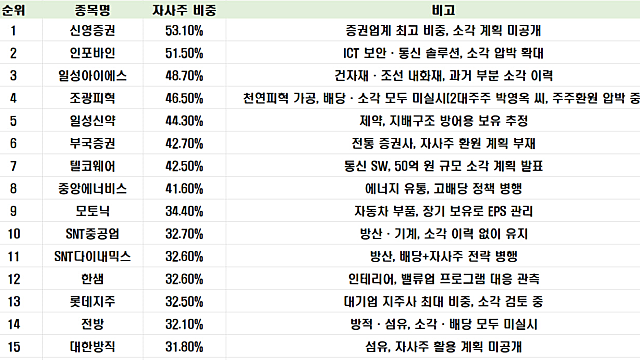 자사주 소각 관련주 :: 이 쪽으로도 큰 테마가 형성될 가능성 있을 듯