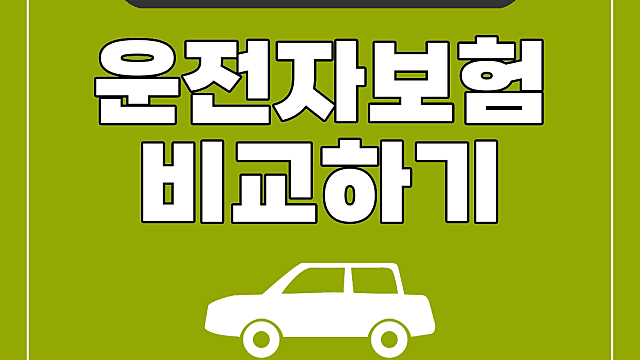 운전자보험 다이렉트와 맞춤 운전자보험 내용 비교하고, 내게 맞는 맞춤 운전자보험 추천까지 받아봅시다