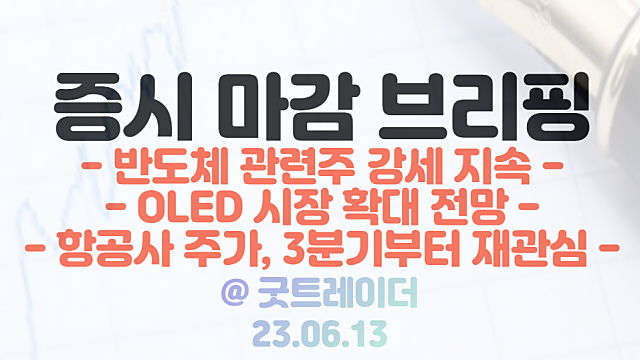 반도체 관련주 :: 필라델피아 반도체 강세 영향 / 백광산업 대주주 횡령 혐의 급락 / 6월 13일 시간외단일가 특징주