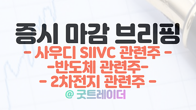 사우디 SIIVC 관련주 :: 에스코넥 실사 완료 이슈 부각 / 3월 20일 시간외 특징주 및 상한가 정리