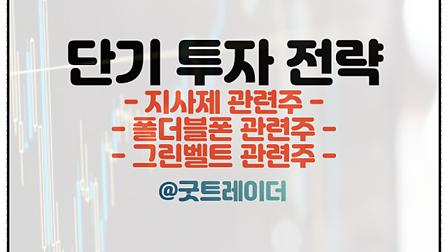코로나 지사제 관련주. 폴더블폰, 그린벨트 이슈 체크. (Ft. 경제뉴스)