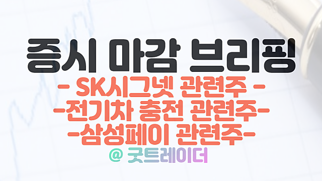 SK시그넷 관련주 :: 유럽 첫 수주 성공. / 전기차 충전 관련주 강세 / 2월 21일 시간외 특징주