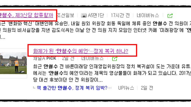 * 안철수 관련주 - 정계 복귀 임박? 관련주 차트 브리핑