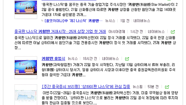 * 중국판 나스닥 커촹반과 관련주는?