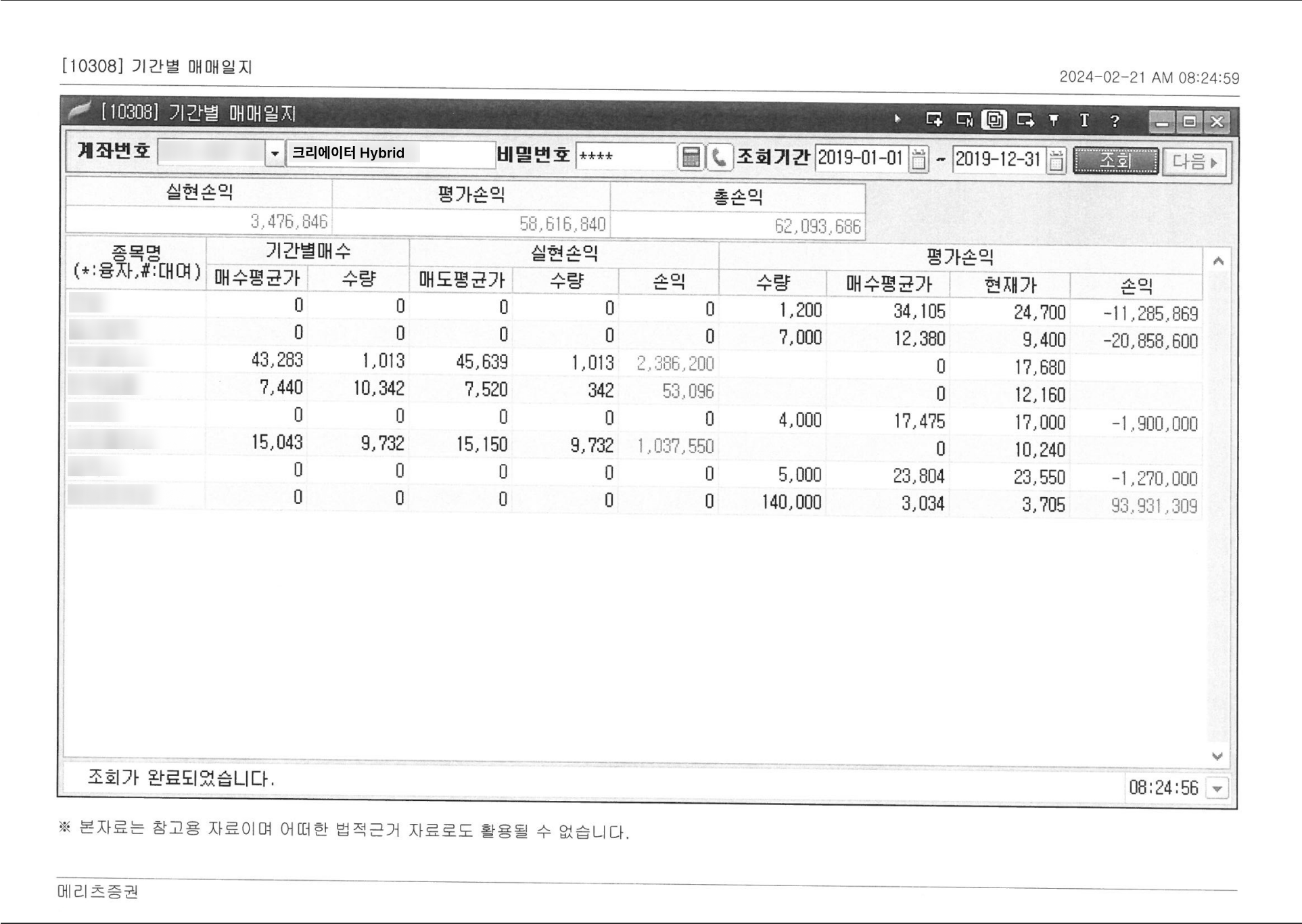 F&F홀딩스 수익 인증 이미지